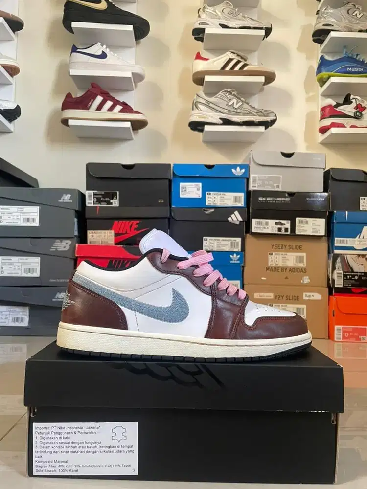 Air Jordan 1 Low SE Brown Grey (Size 41) VNDS Original 100%