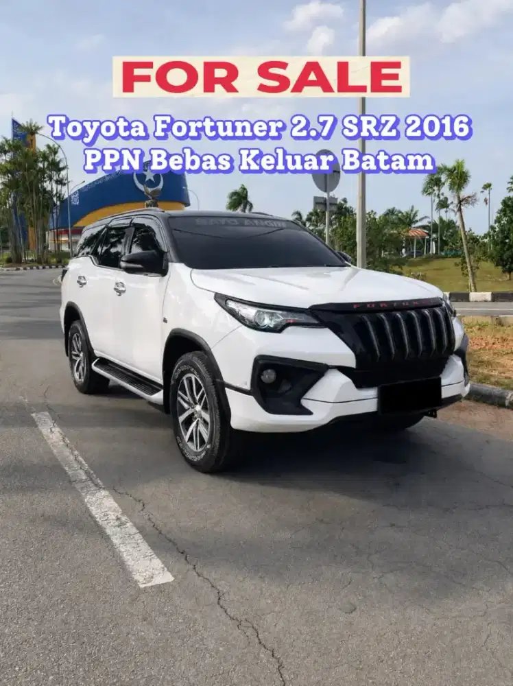 Dijual Toyota Fortuner 2.7 SRZ TRD Sportivo 2016 ATBebas Keluar Batam