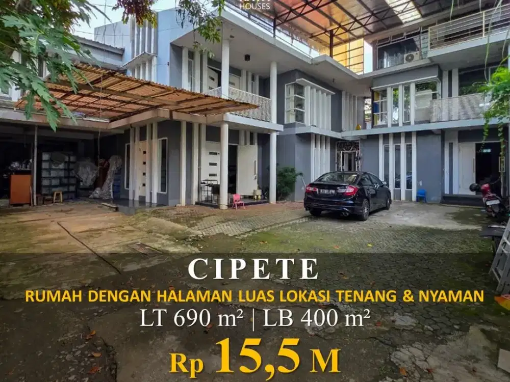 Dijual Rumah 690M2 Cipete - Dalam Komplek Dekat Fatmawati Halaman Luas 15,5M