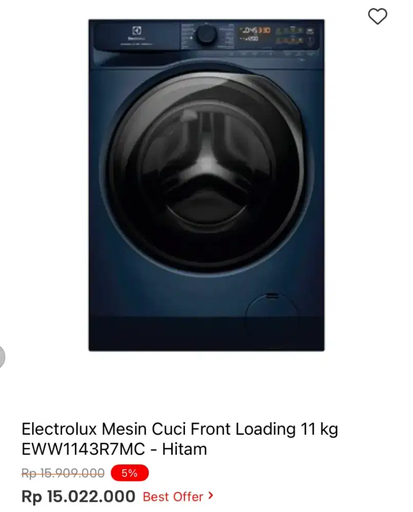 MESIN CUCI ELECTROLUX FRONT LOADING 11KG