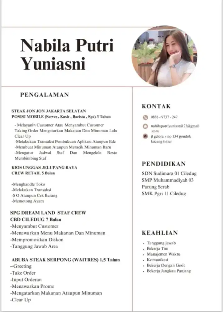 Info loker buat perempuan