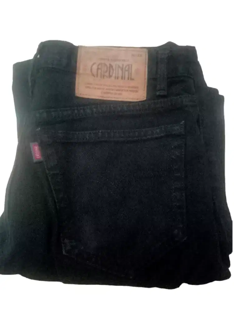 Jual Jeans original Cardinal warna hitam ukuran 28 terawat istimewa