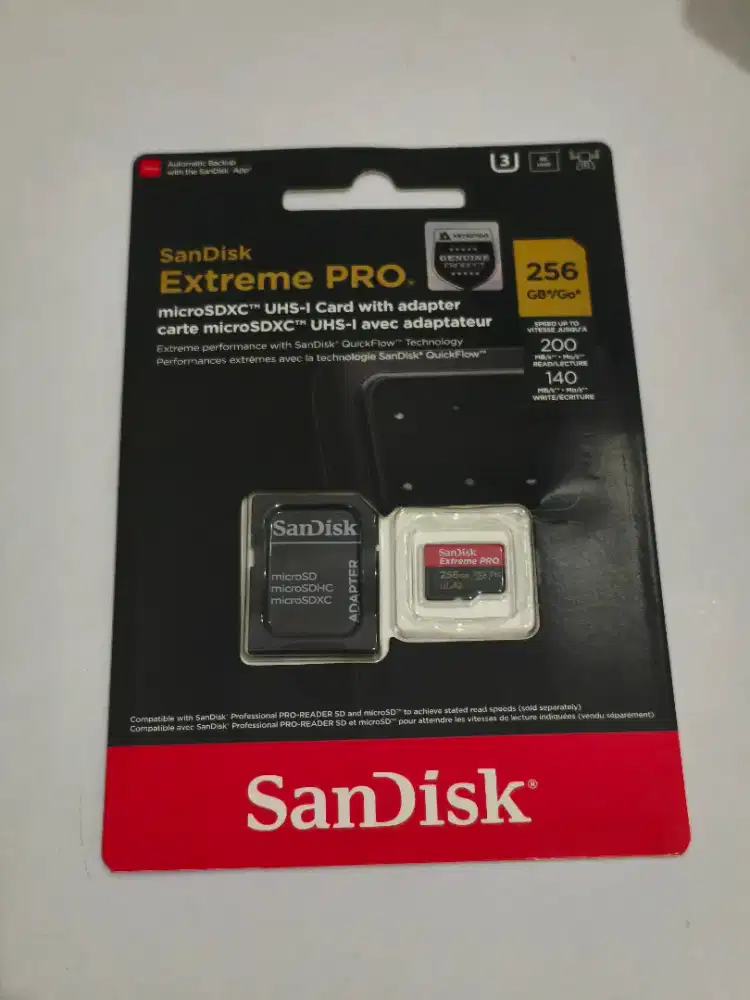 Microsd sandisk extreme pro 256gb NEW