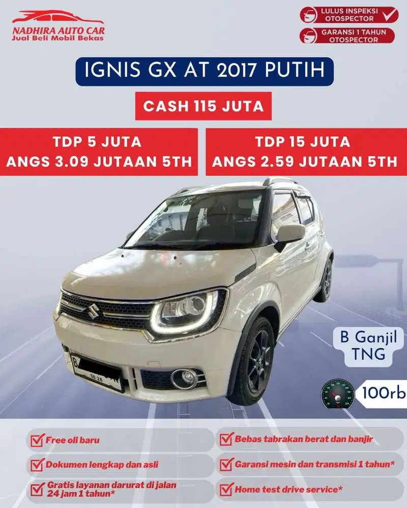Angsuran 2 Jutaan Ignis GX AT 2017 Putih