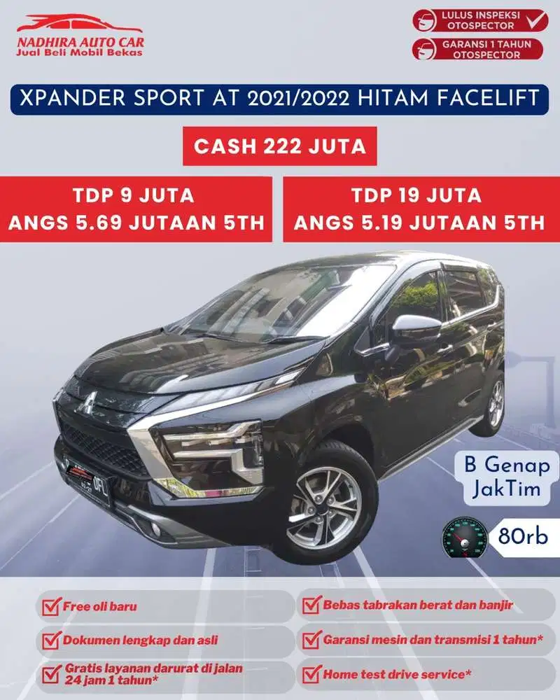 Angsuran 5 Jutaan Xpander Sport AT 2021/2022 Hitam Facelift