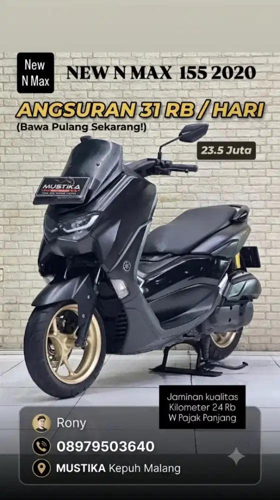 READY‼️ YAMAHA NMAX 155 TH 2020 MATTE BLACK MULUS ODO 25RB