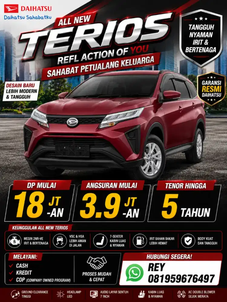 Terios X at bensin merah maroon