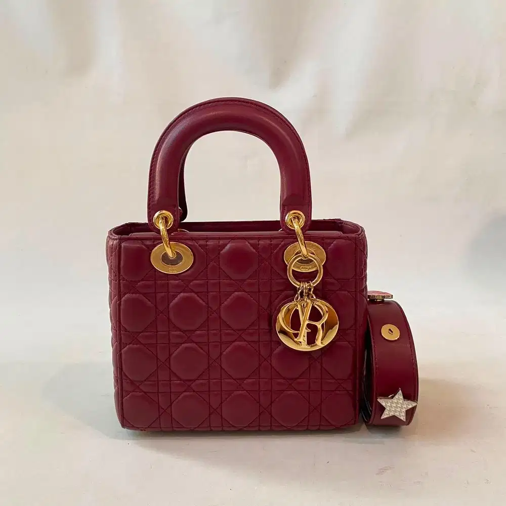 preloved small lady Cherry red bag authentic