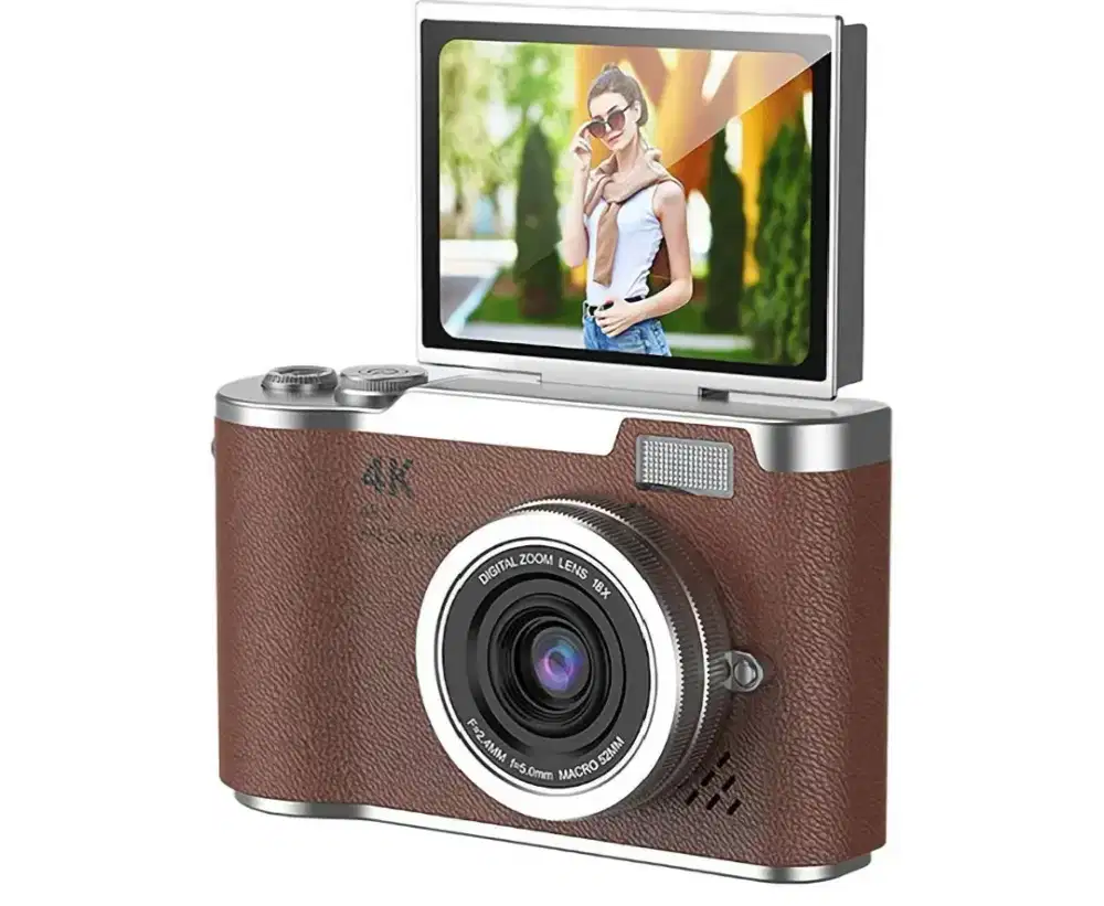 Kamera Flip 48 Megapixel 8x Digital Zoom Layar Lipat