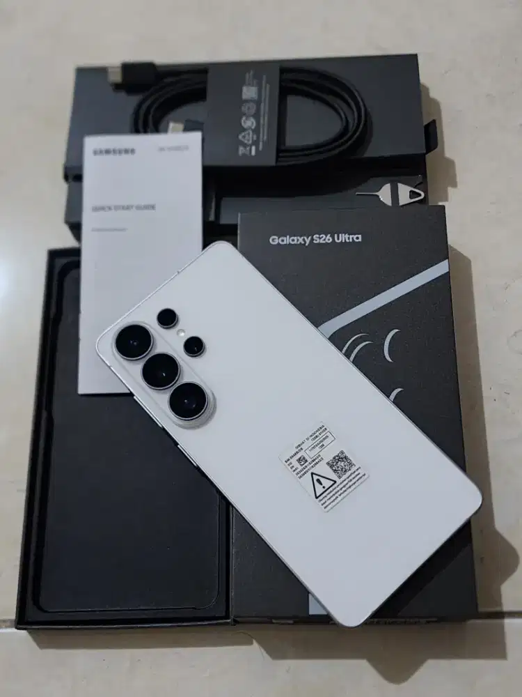 Samsung S26 Ultra 5G 12/512Gb, warna White SEIN, 99,9% Sempurna