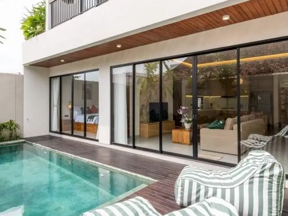 Brand New Modern Mediterranean 3-Bedroom Villa For Rent In Munggu