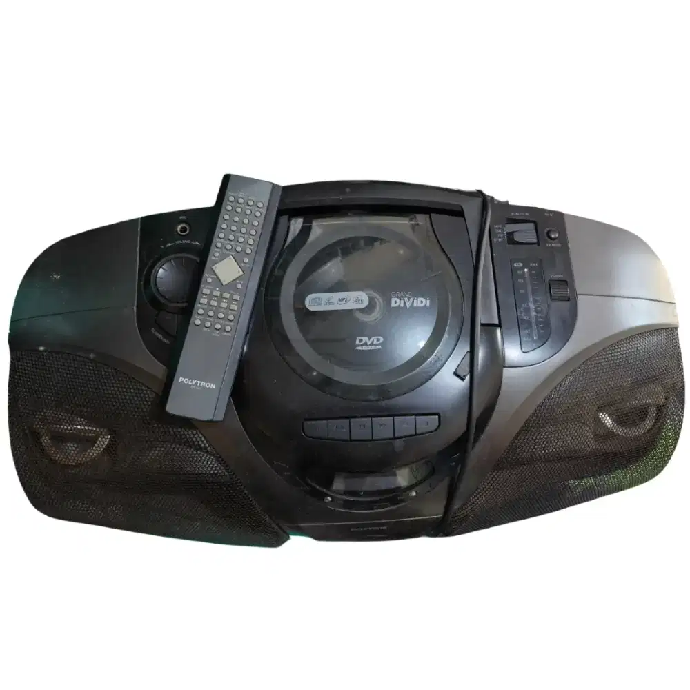 Polytron Radio Compo Boombox DVD Remote GD715 Kondisi normal