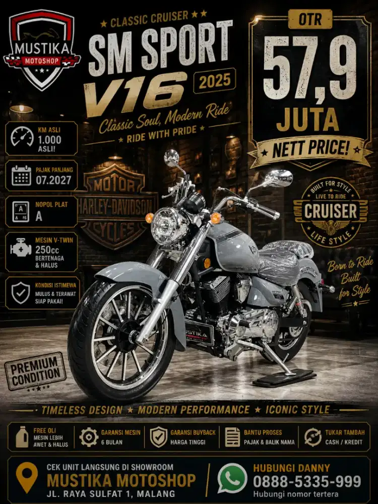 Gress KM 1rb‼️SM Sport V16 2025. DANNY Mustika Sulfat Malang