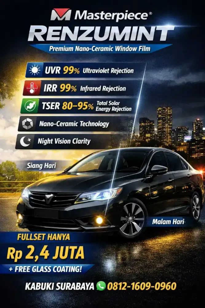 Kacafilm premium masterpiece Renzu mint (tolak panas 99%)