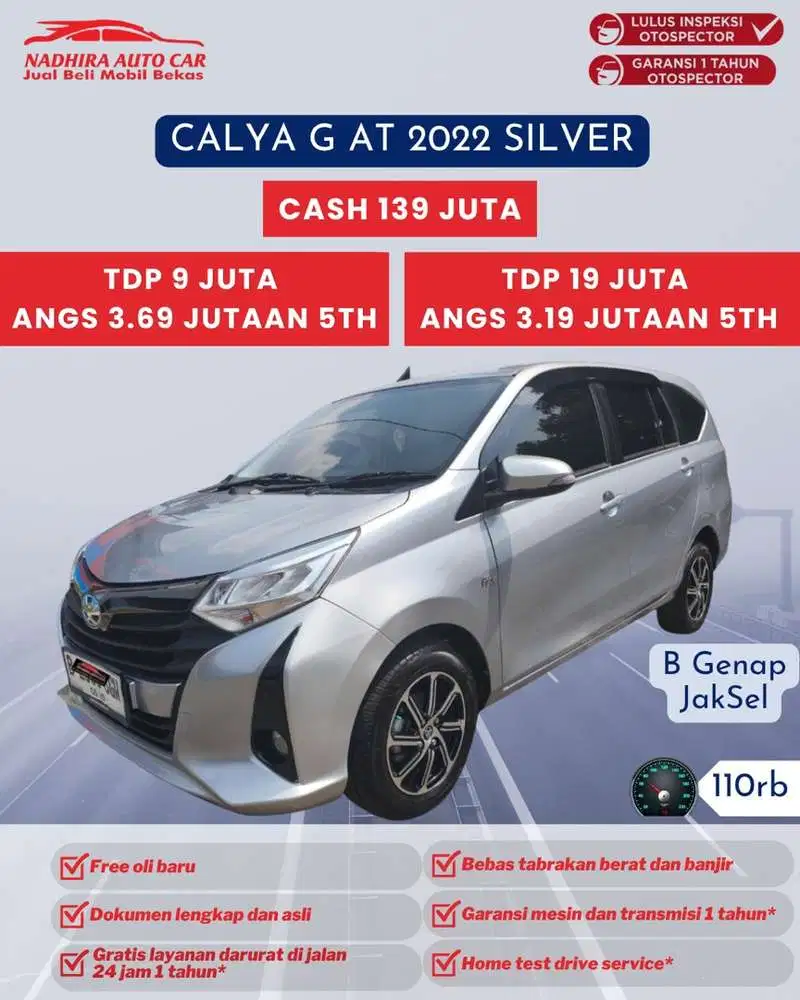 Angsuran 3 Jutaan Calya G AT 2022 Silver