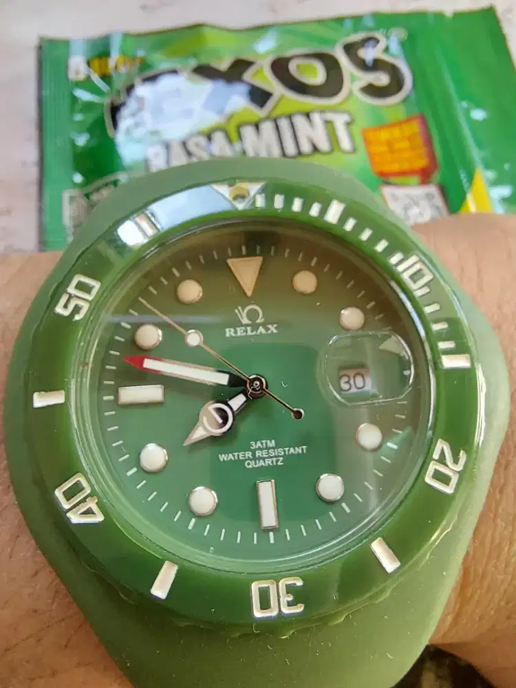 Jam tangan arloji relax diver bukan rolex