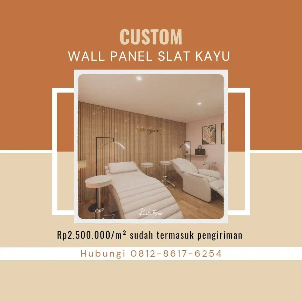 Custom Wall Panel Slat Kayu Minimalist