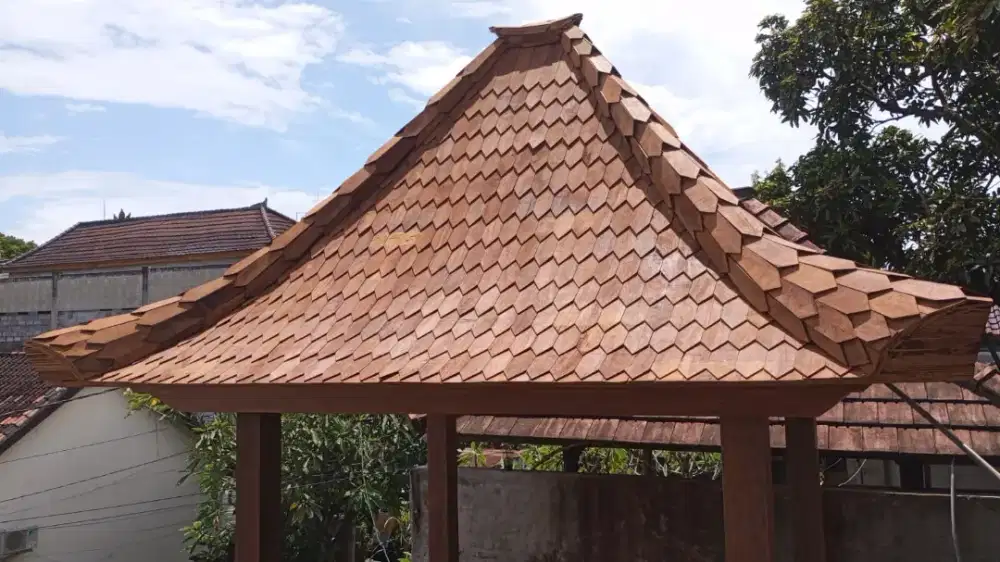 Jual genteng kayu/sirap kayu ulin dan rangka