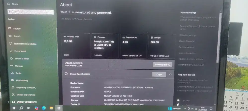 PC Gaming  Core I5-2500