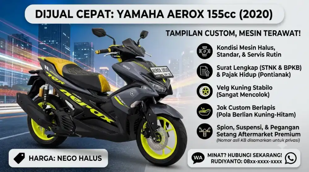 Aerox 155 cc, Terawat