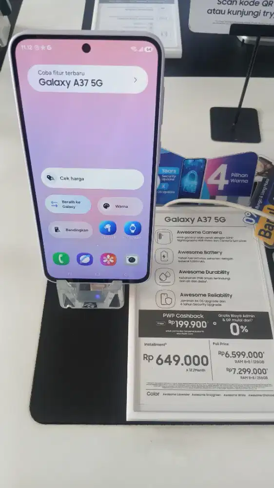 Samsung Galaxy A37 5G Baru Garansi Resmi – RAM 8GB Kamera 50MP IP68 5G