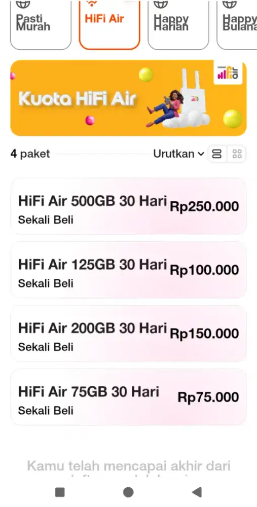 Jual Kartu Sim Hifi Air