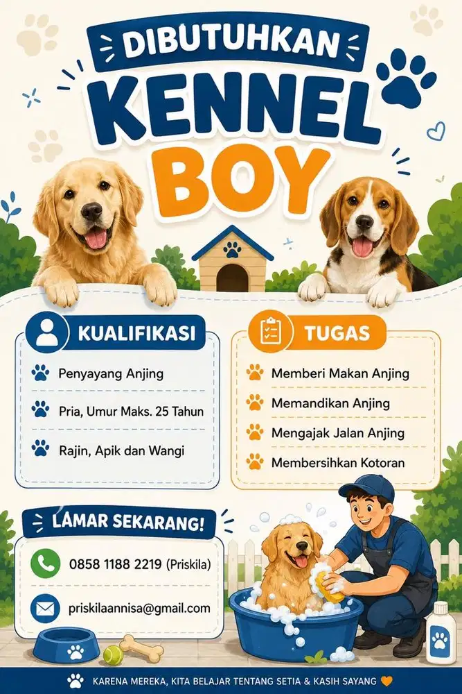 Lowongan Kennel Boy