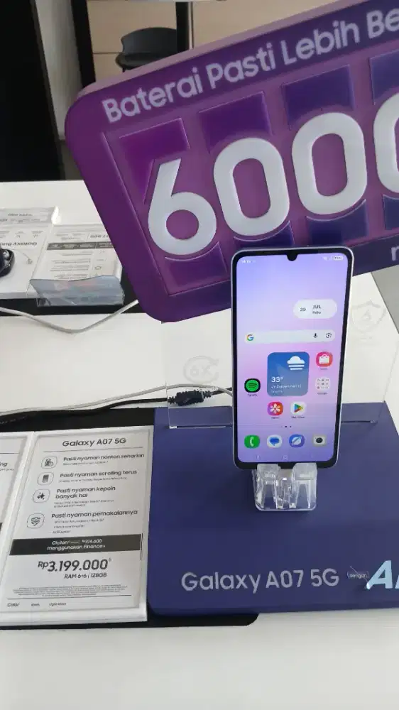 Samsung Galaxy A07 5G RAM 6GB/128GB Garansi Resmi – Baterai 6000mAh