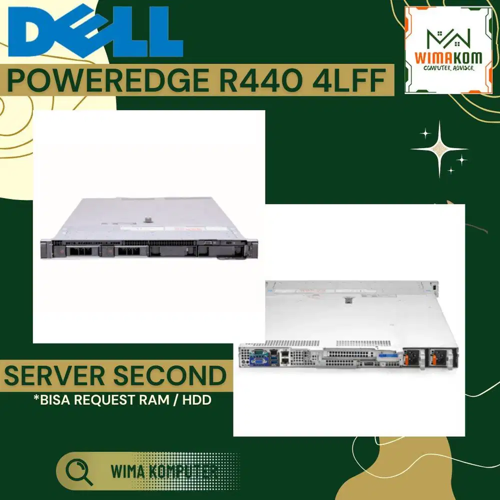 SERVER DELL R440 4 LFF Xeon Bronze 3104 6 CORE RAM 32GB SAS 16TB