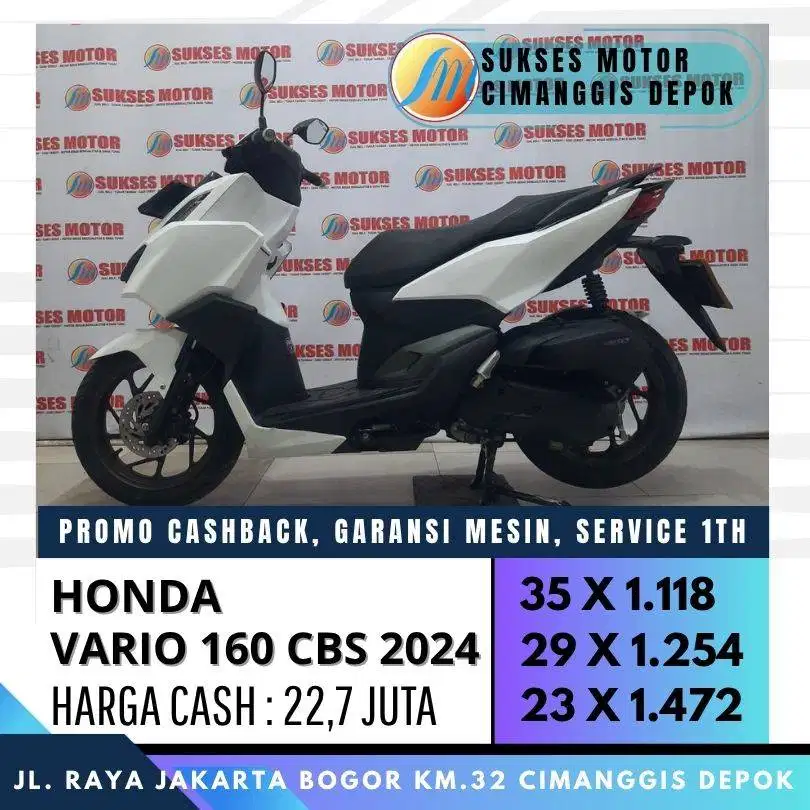 HONDA NEW VARIO 160 CBS 2024 CASH KREDIT DP HANYA 700 SAJA
