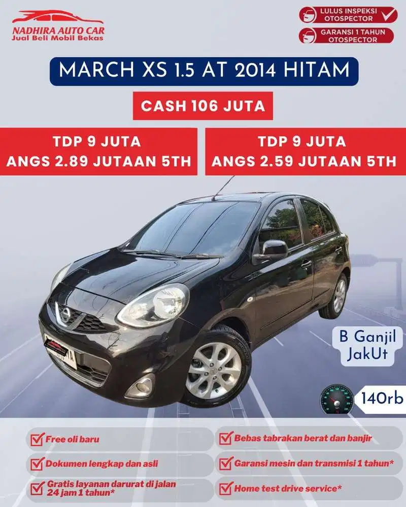 Angsuran 2 Jutaan March 1.5 XS AT 2014 Hitam