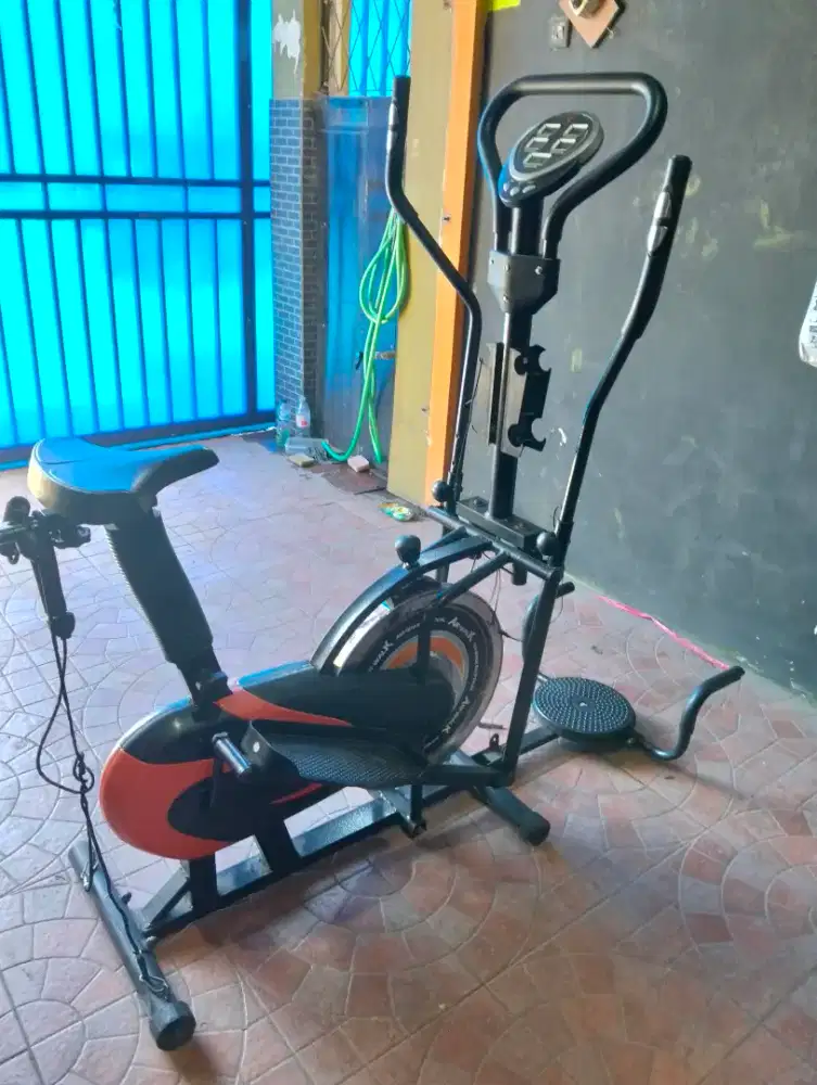 Sepeda statis orbitrack 4 fungsi Alat olahraga fitnes gym