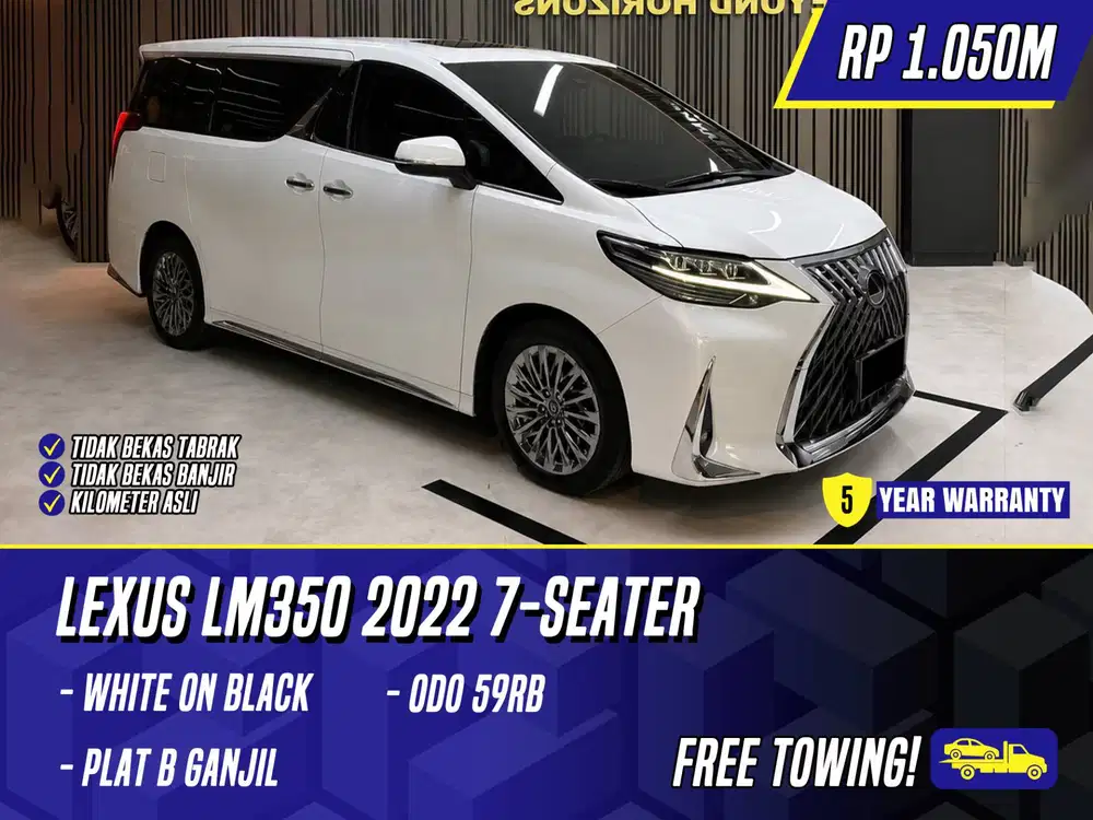 Lexus LM350 2022 7 Seater White on Black Putih LM 350