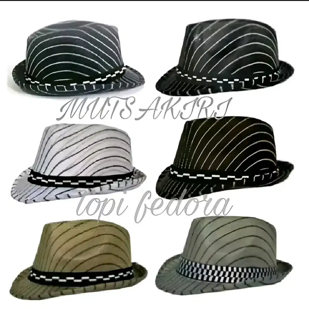 Topi Fedora Salur Dewasa