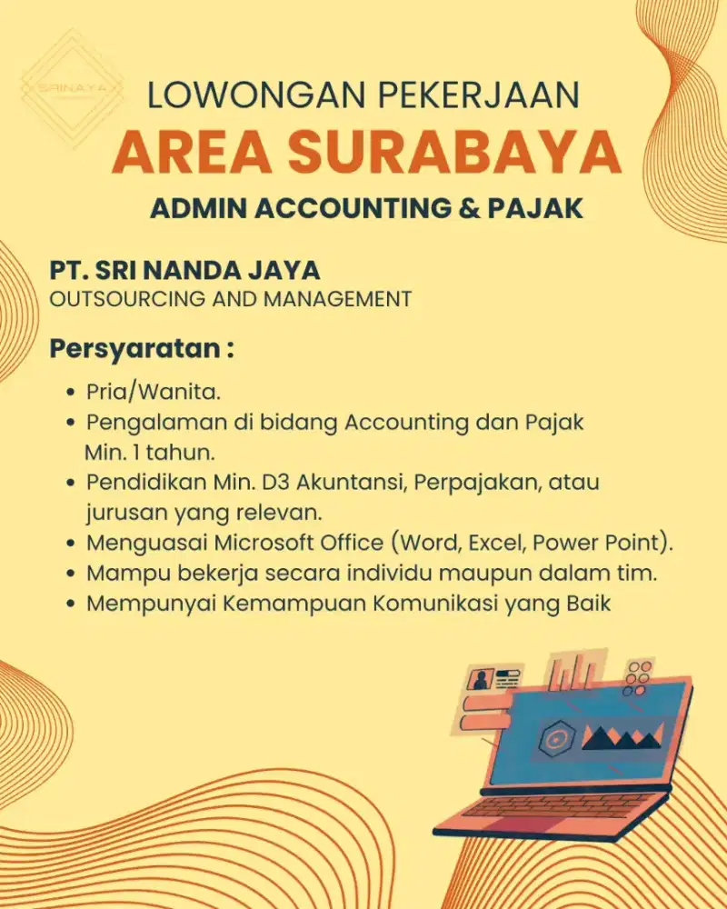 DICARI SEGERA BAG ADMINITRASI DAN PERPAJAKAN