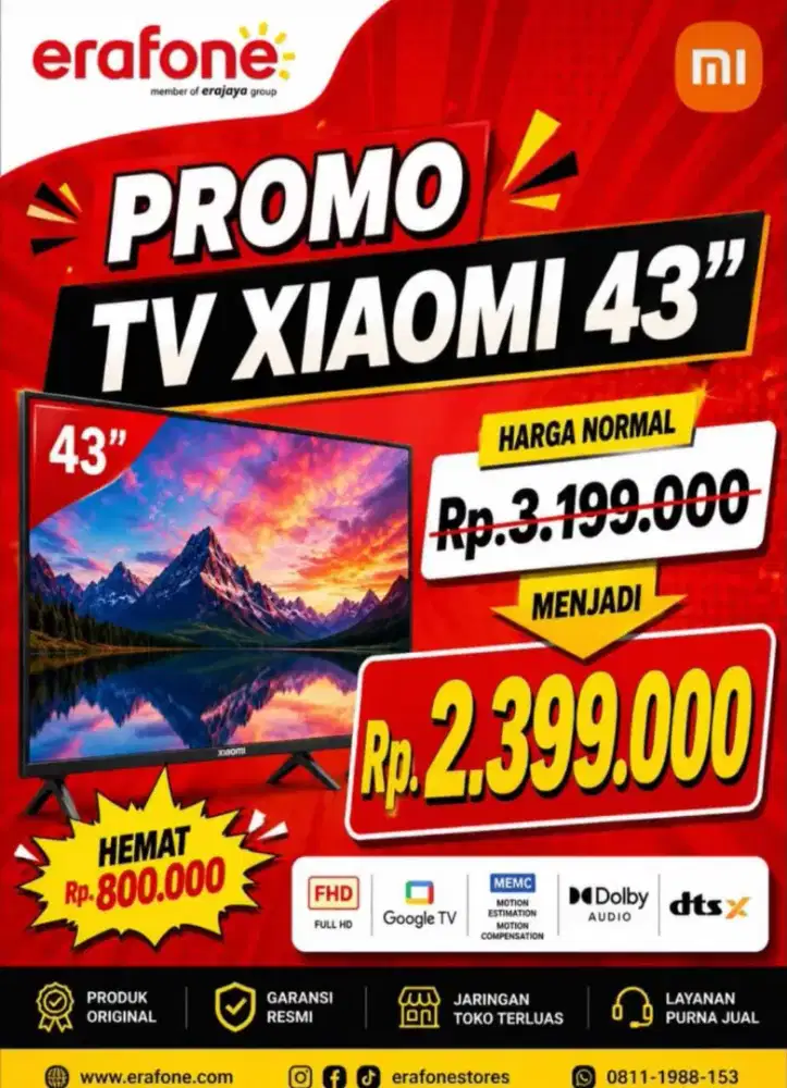 XIAOMI TV NEW GARANSI RESMI