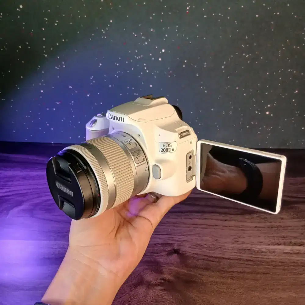 CANON EOS 200D MARK II KIT WHITE FULLSETBOX MURAH