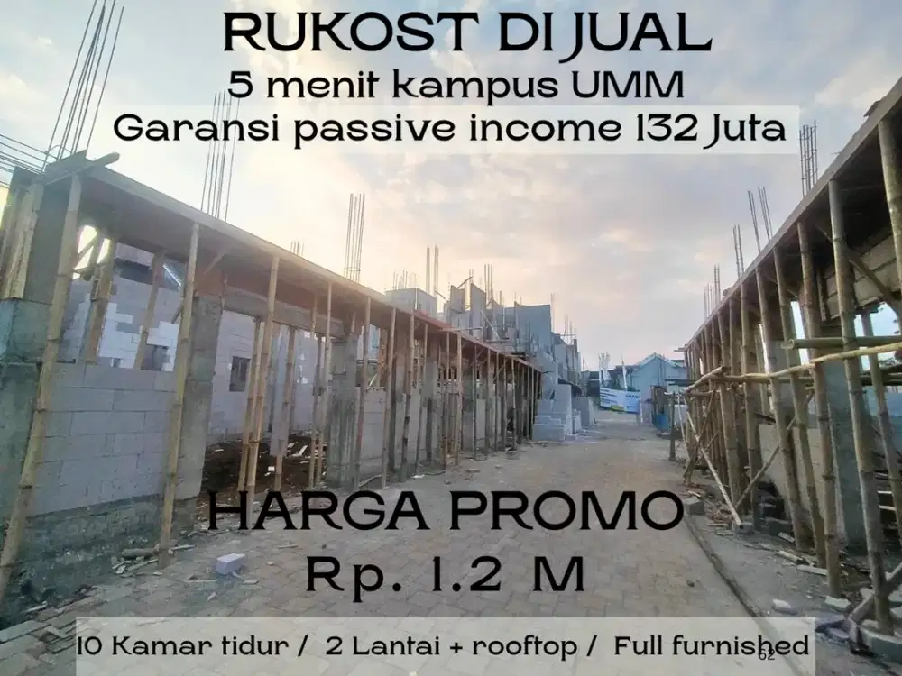 5 Menit Kampus UMM Malang Passive Income Ratusan Juta Setahun Akses 2 Mobil Jual Kos Malang