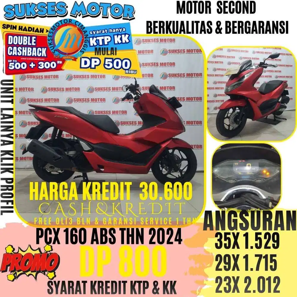 PCX 160 ABS TAHUN 2024 BERGARANSI CASHBACK UPTO 300 RIBUAN