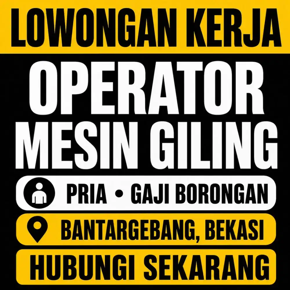 Judul : Lowongan Kerja - Operator Mesin Giling