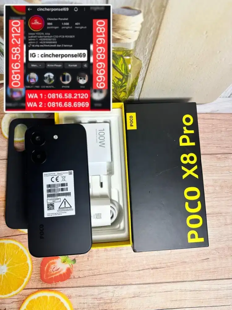 Jual HP likenew poco X8 pro  5g 512gb istimewa BH 100% grns juli 2027