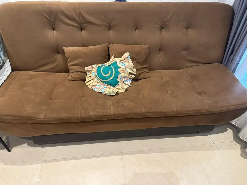 Dijual sofabed coklat