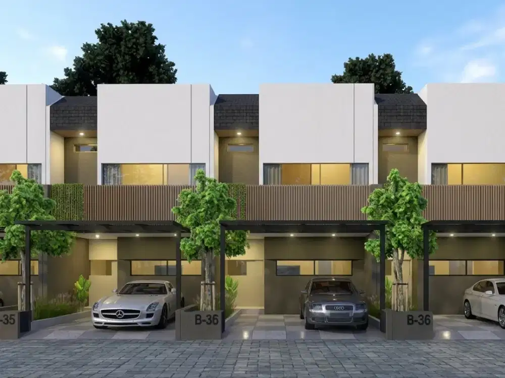 Serasa Liburan Setiap Hari! Rumah Modern Minimalis Konsep Villa Resort Sky Balcony & Bebas Banjir