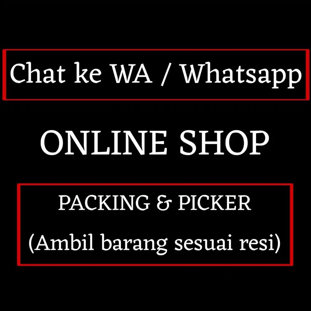 PACKING & PICKER ONLINE SHOP (LAKI-LAKI)