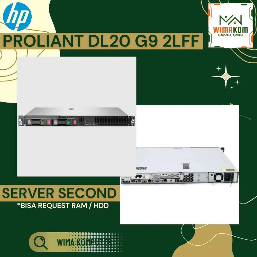 SERVER HP DL20 G9 2 LFF Intel Xeon E3-1220V5 4 CORE RAM 8GB HDD 1TB