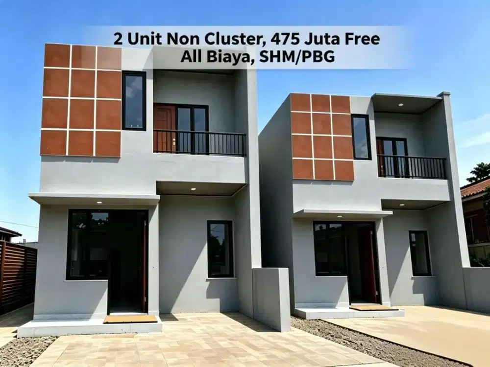 Di Jual Rumah New 2 Lantai Dekat Puskesmas Sukamaju Baru Tapos Depok - Free Biaya