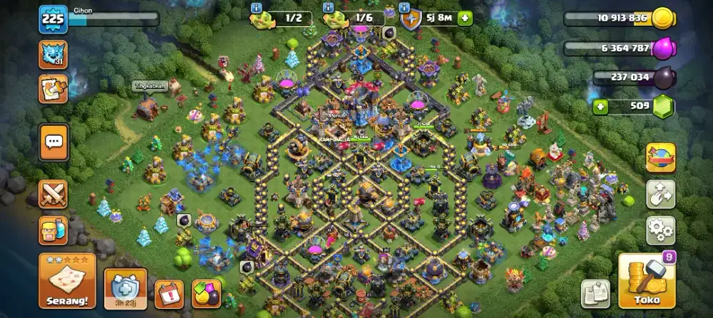 Dijual Akun COC th 18