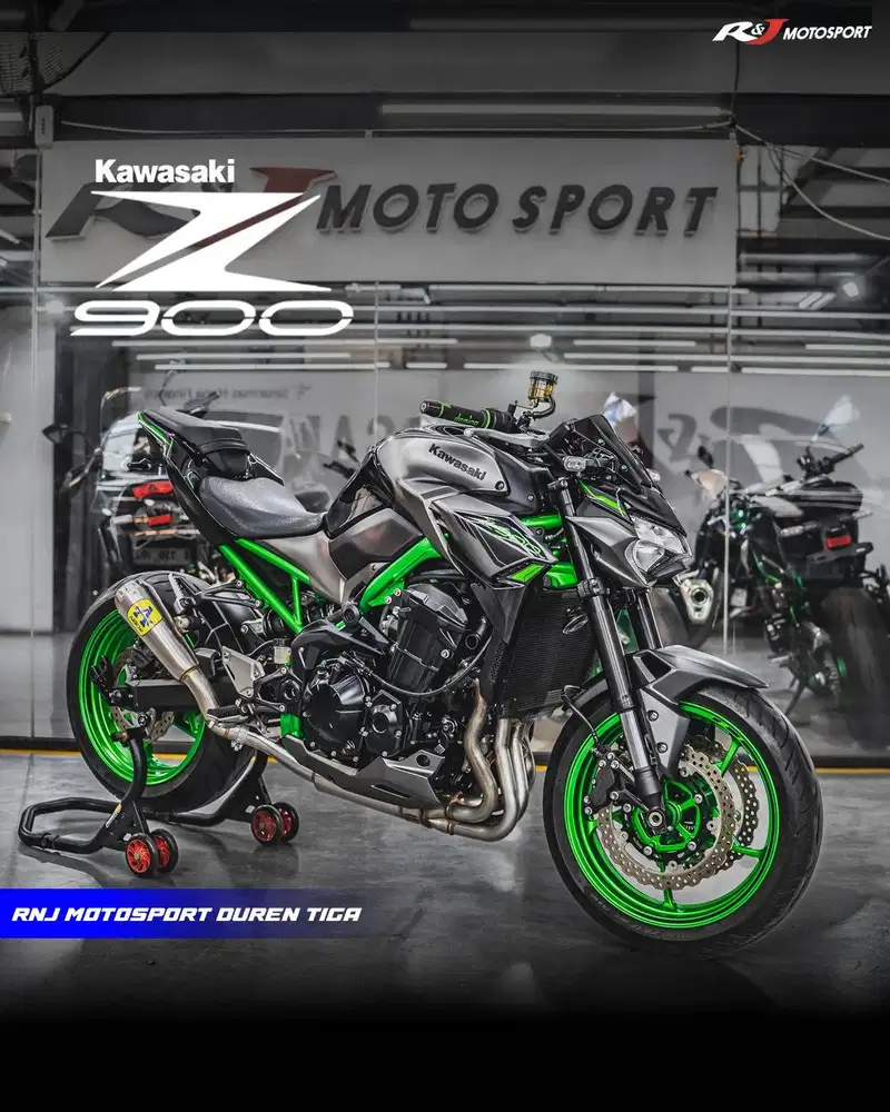 ‎Kawasaki Z900 nik 2024 Km 5.500 an warna Abu Abu