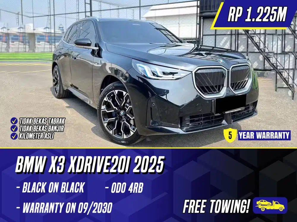 BMW X3 xDrive20 2025 Black Hitam M Sport New Model Facelift LCI xDrive