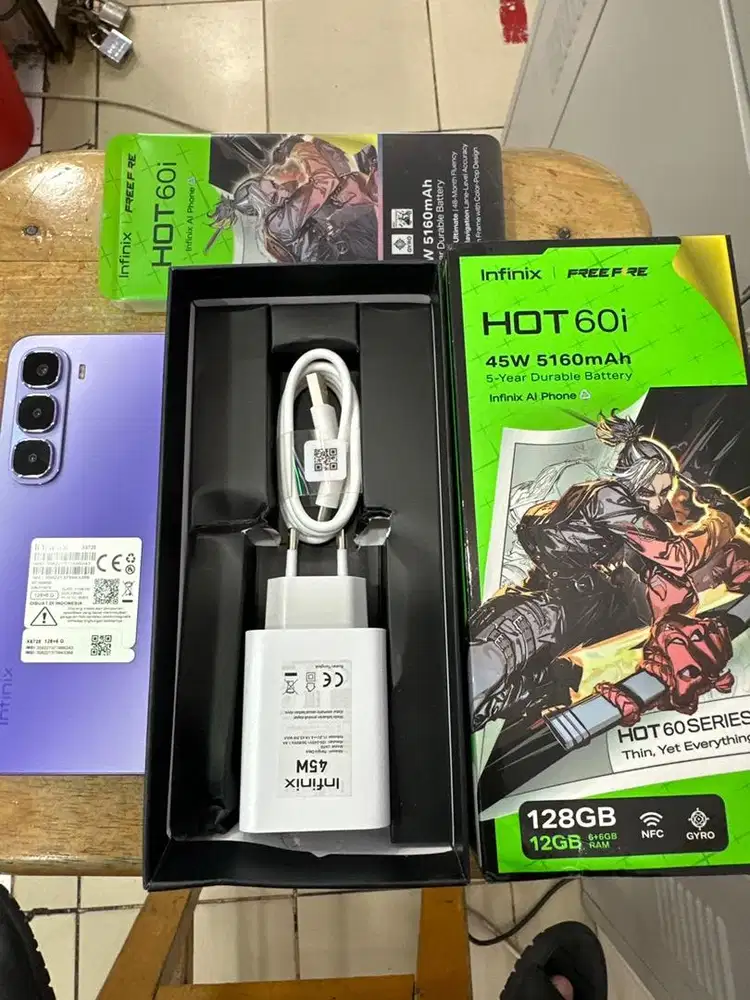 Infinix hot 60i like new purple